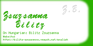 zsuzsanna bilitz business card